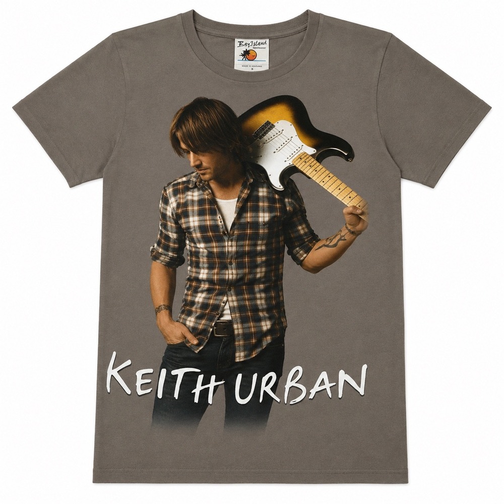 Keith Urban Graphic T-Shirt Bay Island Sportswear Grey Country Music Tee Small